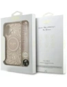 Etui Guess IML Flowers Electro Pearl Strap MagSafe do Apple iPhone 17 różowy
