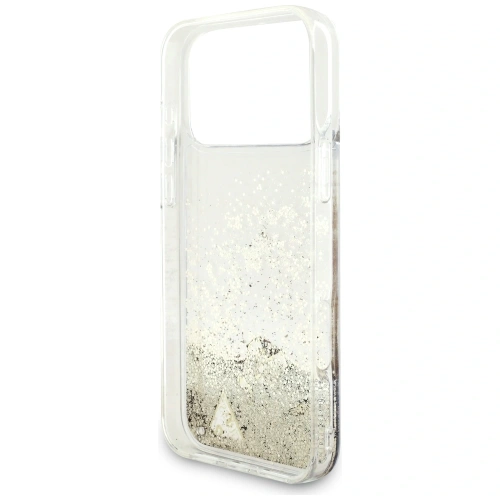 Etui Guess Liq. Glitter 4 Charms do Apple iPhone 17 Pro Max złoty