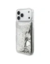 Etui Guess Liq. Glitter Charms do Apple iPhone 17 Pro Max srebrny