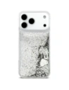 Etui Guess Liq. Glitter Charms do Apple iPhone 17 Pro Max srebrny