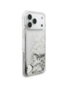 Etui Guess Liq. Glitter Charms do Apple iPhone 17 Pro Max srebrny