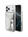 Etui Guess Liq. Glitter Charms do Apple iPhone 17 Pro srebrny
