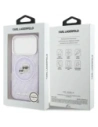 Etui Karl Lagerfeld IML Glitter Karl & Choupette Heads Logo MagSafe do Apple iPhone 17 Pro fioletowy