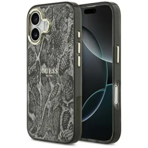 Etui Guess Python Pattern MagSafe do Apple iPhone 17 czarny
