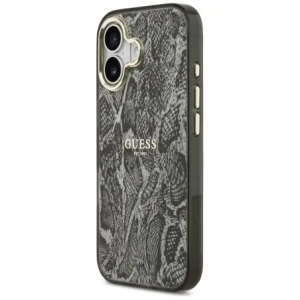 Etui Guess Python Pattern MagSafe do Apple iPhone 17 czarny