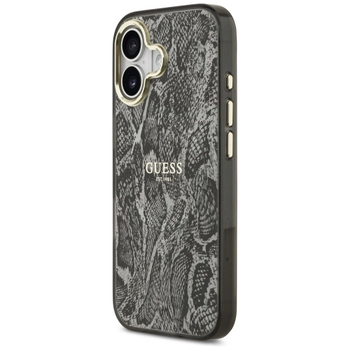 Etui Guess Python Pattern MagSafe do Apple iPhone 17 czarny