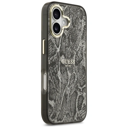 Etui Guess Python Pattern MagSafe do Apple iPhone 17 czarny