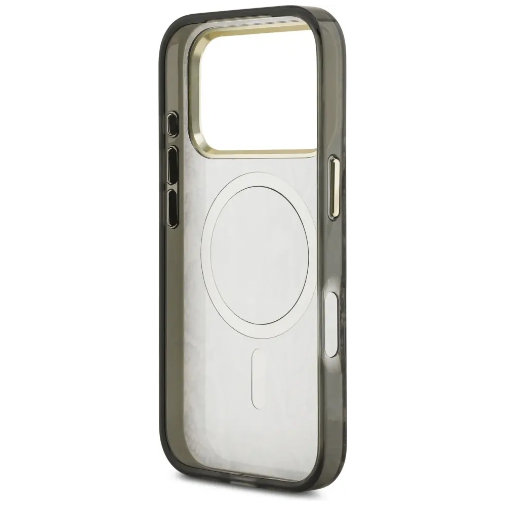 Etui Guess Python Pattern MagSafe do Apple iPhone 17 Pro brązowy