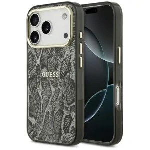 Etui Guess Python Pattern MagSafe do Apple iPhone 17 Pro czarny