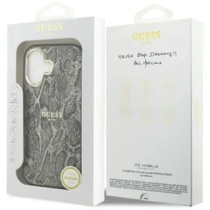 Etui Guess Python Pattern MagSafe do Apple iPhone 17 czarny