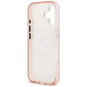 Etui Karl Lagerfeld IML Glitter Karl & Choupette Heads Logo MagSafe do Apple iPhone 17 różowy