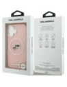 Etui Karl Lagerfeld IML Glitter Karl & Choupette Heads Logo MagSafe do Apple iPhone 17 różowy