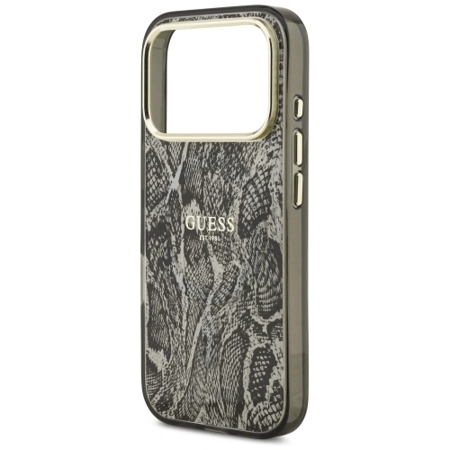 Etui Guess Python Pattern MagSafe do Apple iPhone 17 Pro czarny