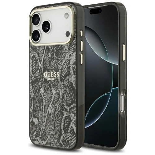 Etui Guess Python Pattern MagSafe do Apple iPhone 17 Pro Max czarny