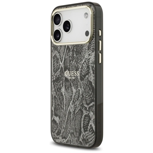 Etui Guess Python Pattern MagSafe do Apple iPhone 17 Pro Max czarny