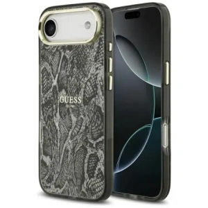 Etui Guess Python Pattern MagSafe do Apple iPhone Air czarny