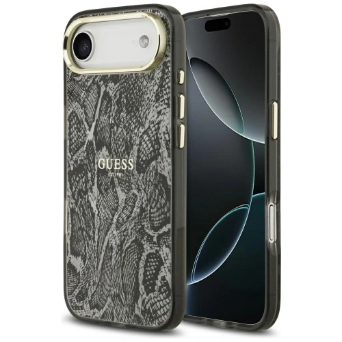Etui Guess Python Pattern MagSafe do Apple iPhone Air czarny