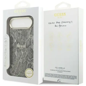 Etui Guess Python Pattern MagSafe do Apple iPhone Air czarny