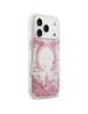 Etui Guess Resin Bottom Glitter MagSafe do Apple iPhone 17 Pro różowy