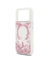 Etui Guess Resin Bottom Glitter MagSafe do Apple iPhone 17 Pro różowy