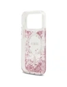 Etui Guess Resin Bottom Glitter MagSafe do Apple iPhone 17 Pro różowy