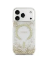 Etui Guess Resin Bottom Glitter MagSafe do Apple iPhone 17 Pro złoty