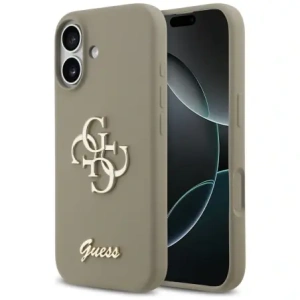 Etui Guess Silicone Big 4G Script do Apple iPhone 17 brązowy