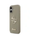 Etui Guess Silicone Big 4G Script do Apple iPhone 17 brązowy