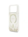 Etui Guess Resin Bottom Glitter MagSafe do Apple iPhone 17 Pro złoty