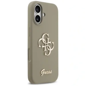 Etui Guess Silicone Big 4G Script do Apple iPhone 17 brązowy