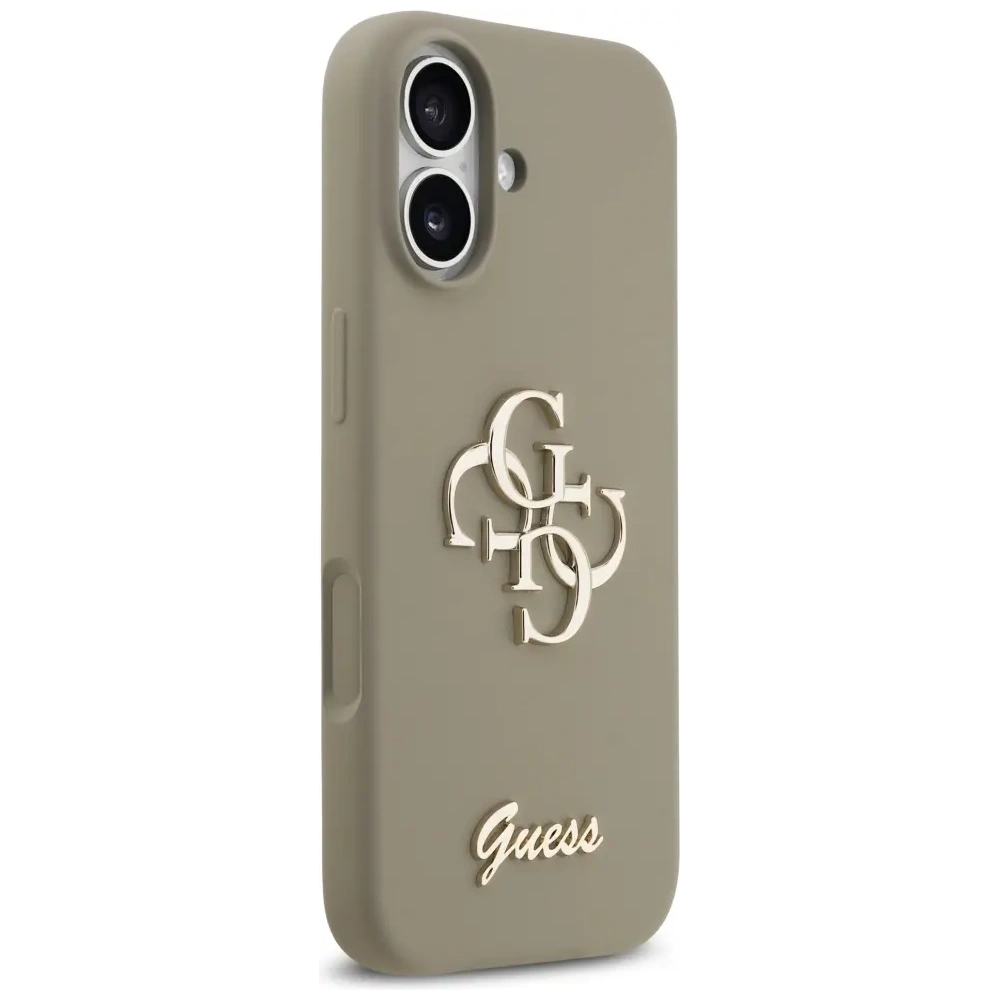 Etui Guess Silicone Big 4G Script do Apple iPhone 17 brązowy