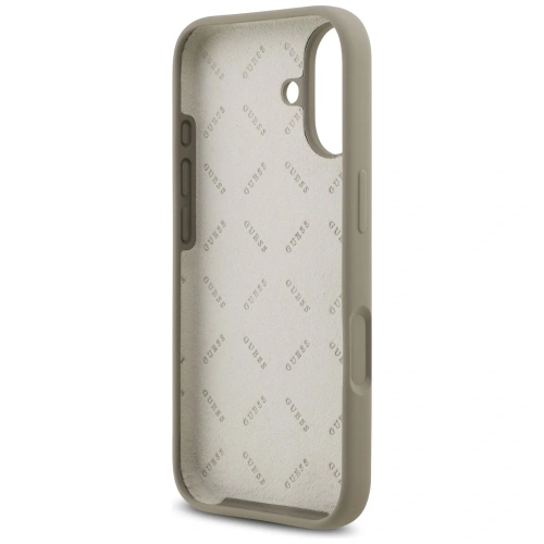 Etui Guess Silicone Big 4G Script do Apple iPhone 17 brązowy