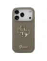 Etui Guess Silicone Big 4G Script do Apple iPhone 17 Pro brązowy