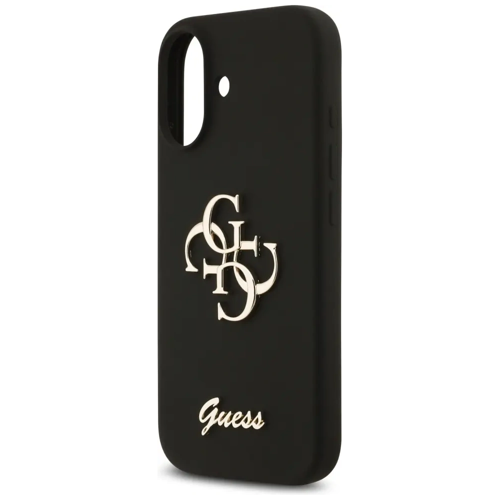 Etui Guess Silicone Big 4G Script do Apple iPhone 17 czarny