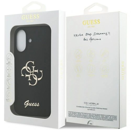 Etui Guess Silicone Big 4G Script do Apple iPhone 17 czarny