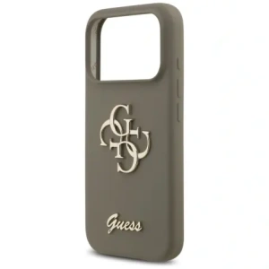Etui Guess Silicone Big 4G Script do Apple iPhone 17 Pro brązowy