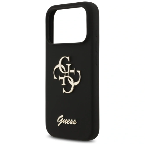 Etui Guess Silicone Big 4G Script do Apple iPhone 17 Pro czarny