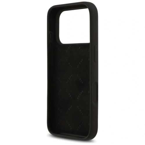 Etui Guess Silicone Big 4G Script do Apple iPhone 17 Pro czarny
