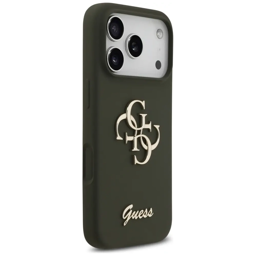 Etui Guess Silicone Big 4G Script do Apple iPhone 17 Pro khaki