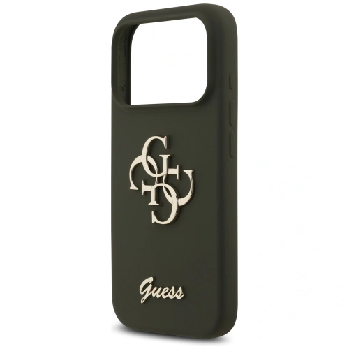 Etui Guess Silicone Big 4G Script do Apple iPhone 17 Pro khaki