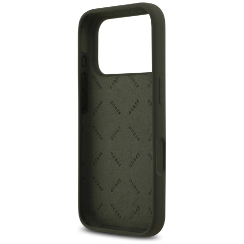 Etui Guess Silicone Big 4G Script do Apple iPhone 17 Pro khaki