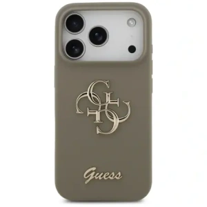 Etui Guess Silicone Big 4G Script do Apple iPhone 17 Pro Max brązowy