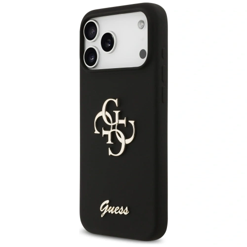 Etui Guess Silicone Big 4G Script do Apple iPhone 17 Pro Max czarny