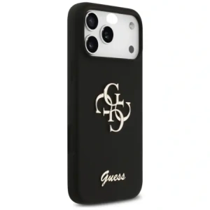 Etui Guess Silicone Big 4G Script do Apple iPhone 17 Pro Max czarny
