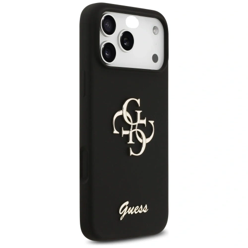 Etui Guess Silicone Big 4G Script do Apple iPhone 17 Pro Max czarny