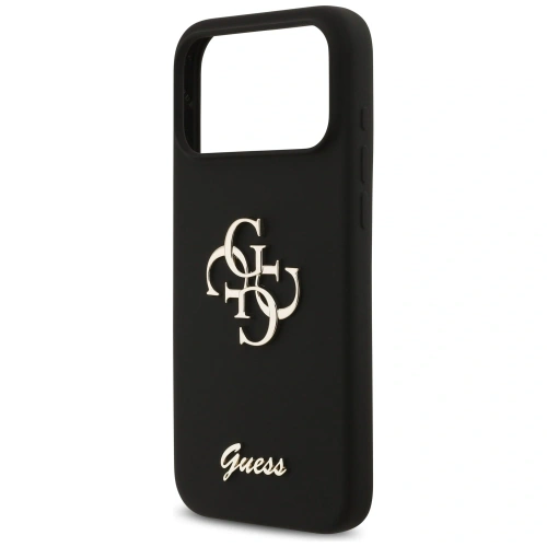 Etui Guess Silicone Big 4G Script do Apple iPhone 17 Pro Max czarny