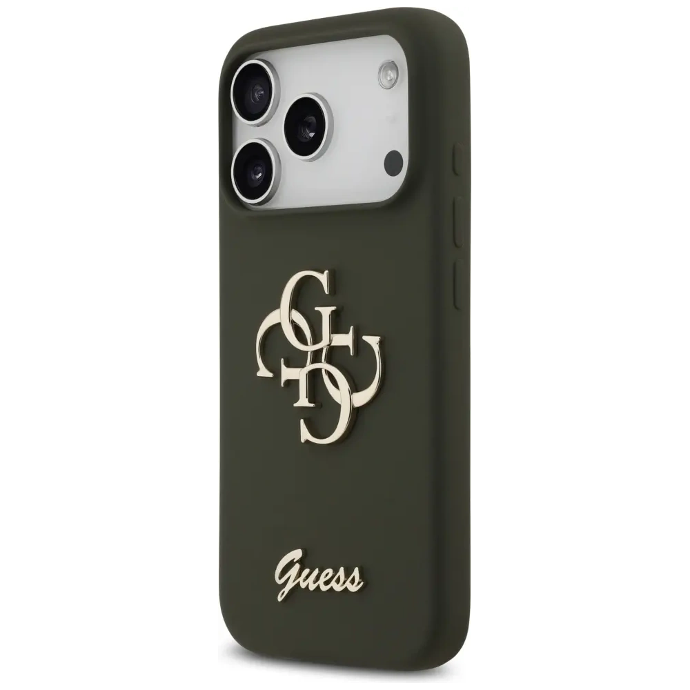 Etui Guess Silicone Big 4G Script do Apple iPhone 17 Pro Max khaki