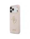 Etui Guess Silicone Big 4G Script do Apple iPhone 17 Pro Max różowy