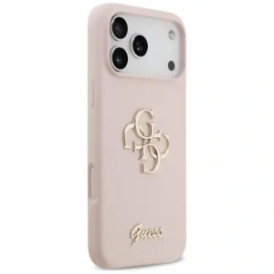 Etui Guess Silicone Big 4G Script do Apple iPhone 17 Pro Max różowy