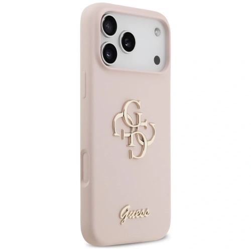 Etui Guess Silicone Big 4G Script do Apple iPhone 17 Pro Max różowy